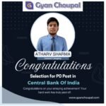 Atharv Sharma, Selected for PO post in Central Bank of India