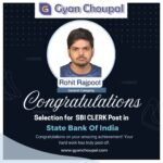 Heartfelt Congratulations to Rohit Rajput on His Selection as an SBI Clerk